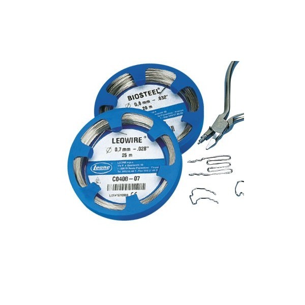 ALAMBRE PARA GANCHOS REDONDO DURO ELÁSTICO LEOWIRE® (ENVASE ESTÁNDAR)